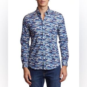 Paisley & Gray Multicolor Cloud Pattern Shirt